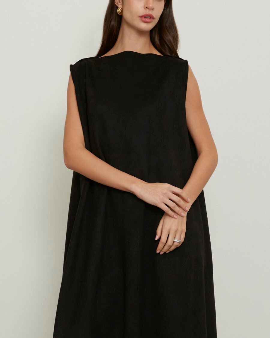 SUEDE BLACK DRESS - Image 3
