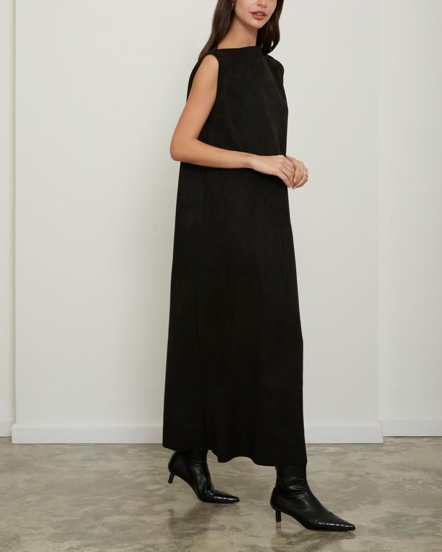 SUEDE BLACK DRESS